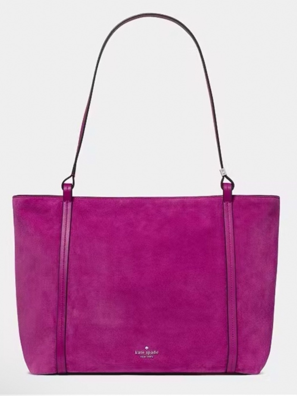 Kate Spade Marlowe Large Suede Tote Bag Beet